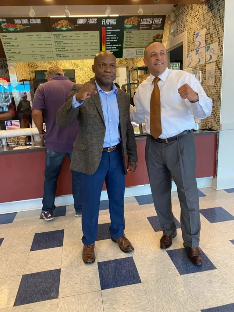 Clarksdale Wingstop — opening celebration photograph.