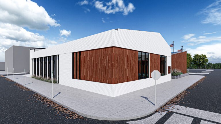 Veterans Services Office — exterior rendering.